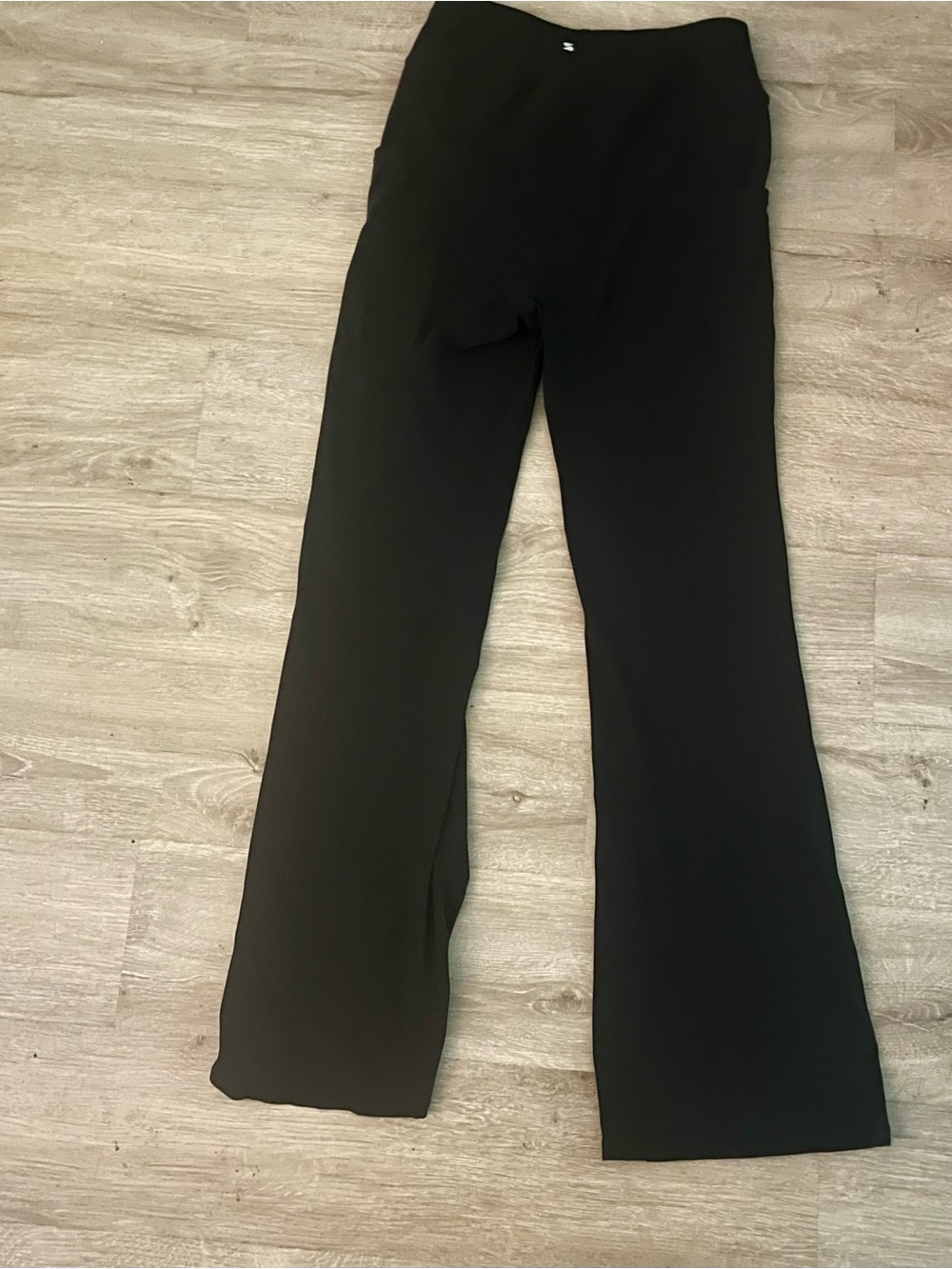 Stelle High Waisted Bootcut Flare Yoga Pants Pockets Black Medium